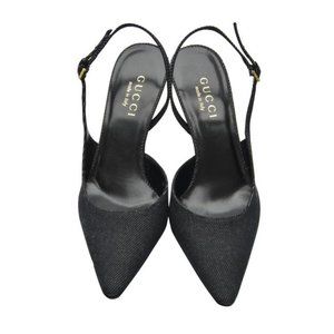 Tom Ford for Gucci "New Cruise" Black Denim Heels